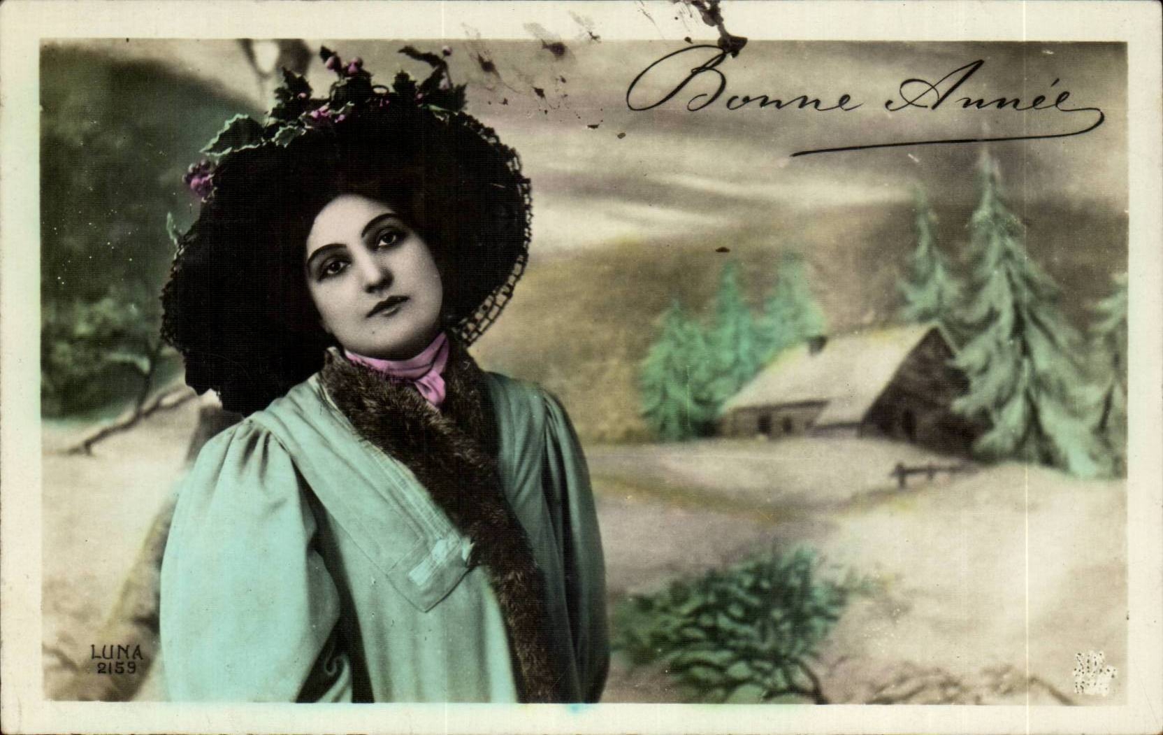 CPA Fantaisie Femme Bonne annee