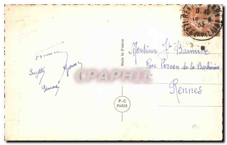 CPA Fantaisie Fleurs Bonne fete — Verso