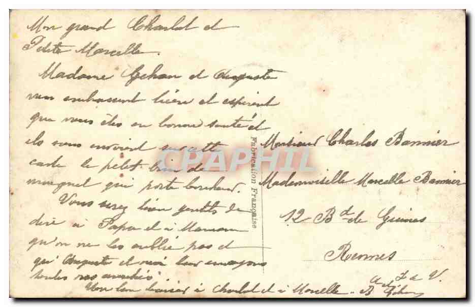 CPA Fantaisie Porte Bonheur — Rückseite