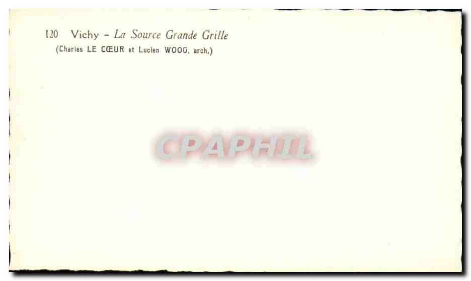 CPM Vichy la source grande grille — Rückseite