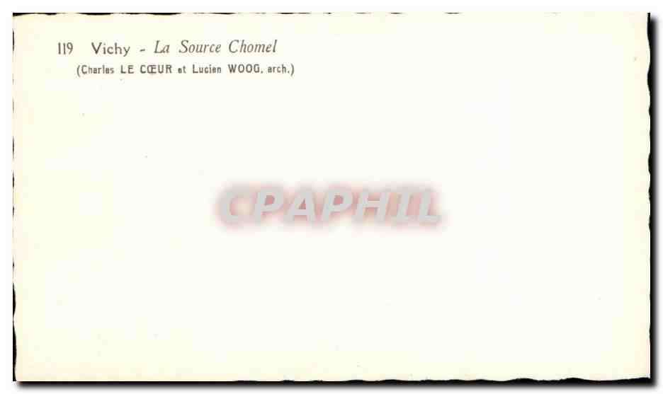 CPM Vichy la source Chomel — Back