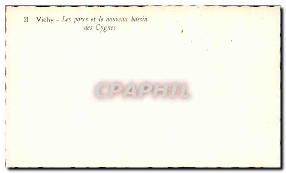 CPM Vichy Les parcs et le nouveau bassin des cygnes — Rückseite