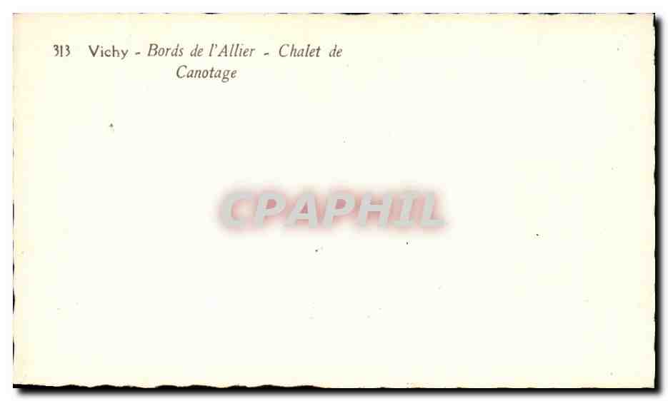 CPM Vichy Bords de l'Allier Chalet de canotage — Verso