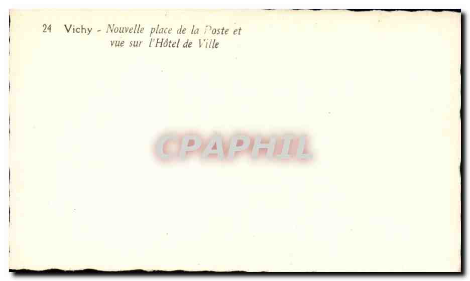 CPM Vichy Nouvelle place de la Poste et vue sur l'hotel de ville — Verso