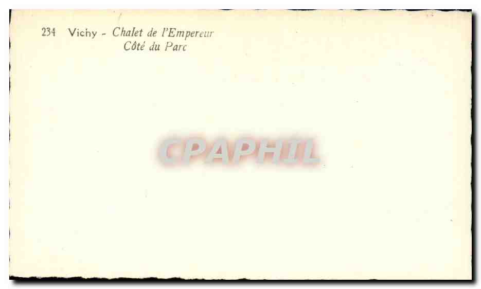 CPM Vichy Chalet de l'empereur Cote du parc — Verso
