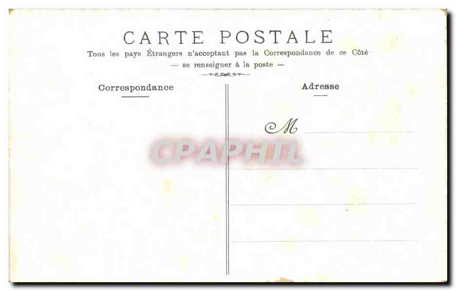 Paris CPA Hotel de ville — Rückseite