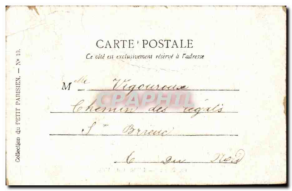 Paris CPA Hotel de ville — Rückseite