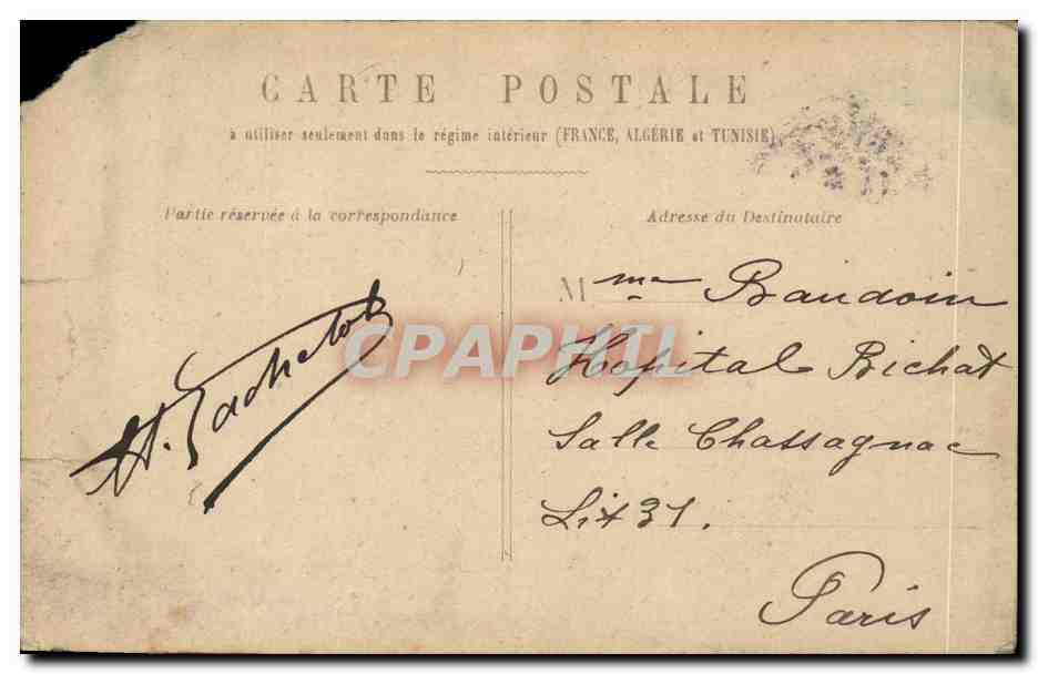 París - Hôtel de Ville — vista del puente y la embarcación — editor no identificado — Reverso