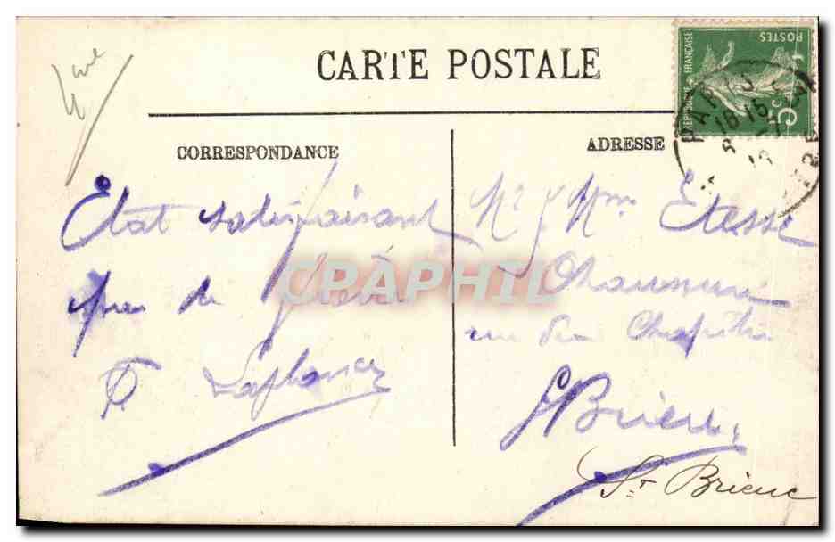 Paris CPA Hotel de ville — Verso