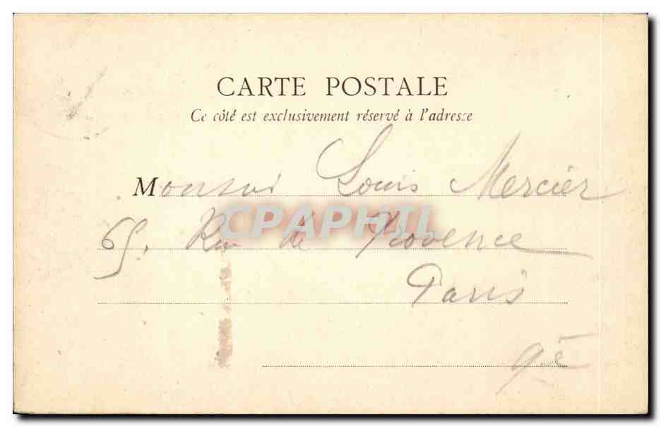 Paris CPA Hotel de ville — Verso