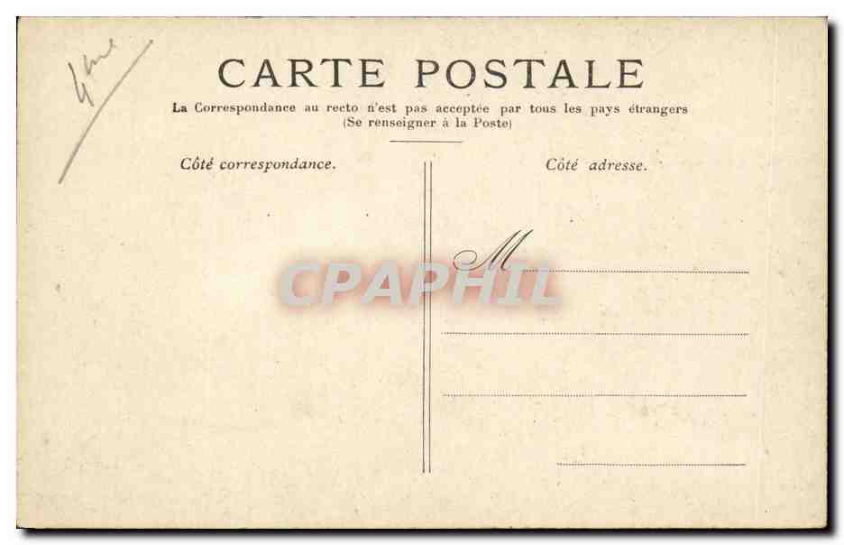 Paris CPA Hotel de ville — Rückseite