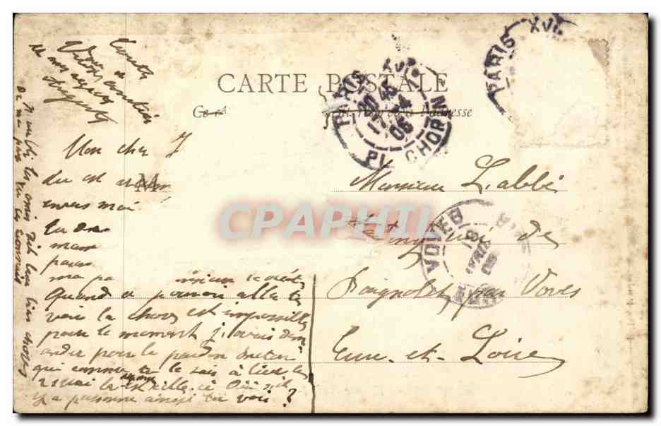 Paris CPA Eglise Saint Honore d'Eylau — Rückseite