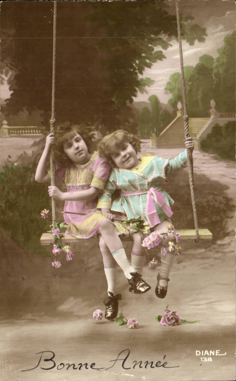 CPA Fantaisie Enfants Bonne annee