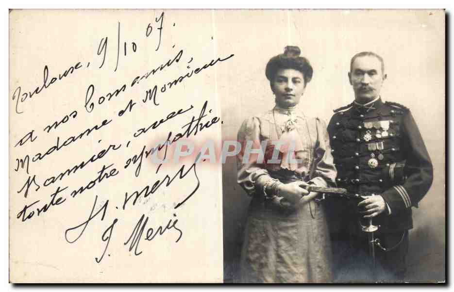 Couloanne — couple militaire et civil — J. Meriz