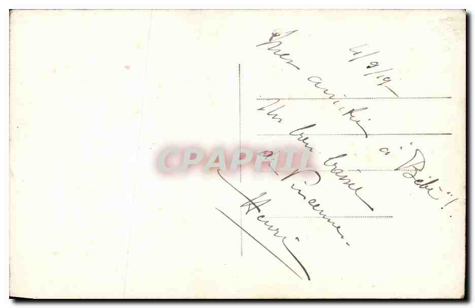 CPA Fantaisie Un bonjour du 13eme regiment d'artillerie Militaria Vincennes — Rückseite