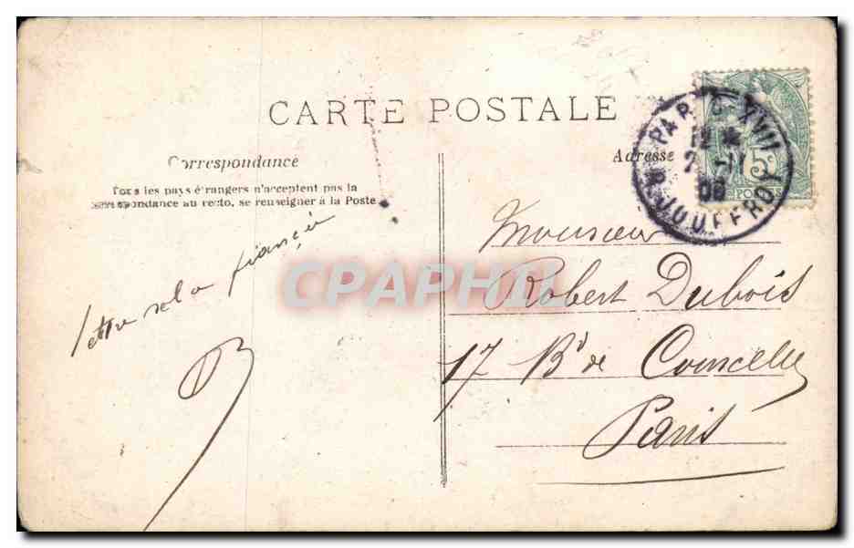 CPA Fantaisie Homme Militaria — Verso