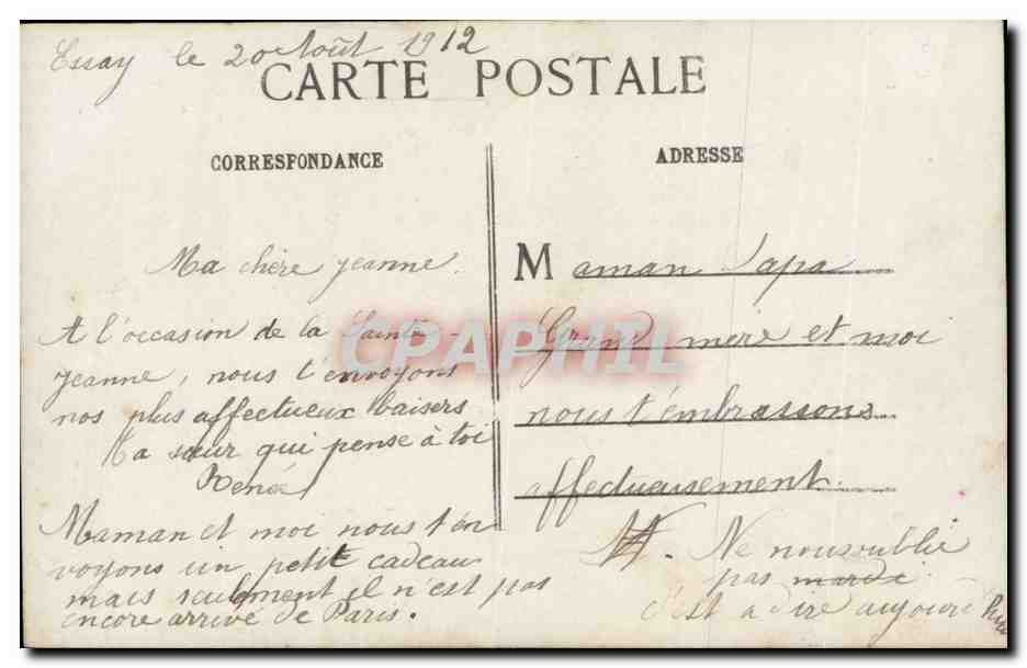 CPA Fantaisie Homme Heureuse fete — Rückseite