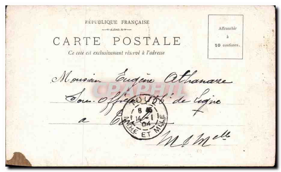 CPA Fantaisie Une halte pres du torrent Chocolat Vinay — Rückseite
