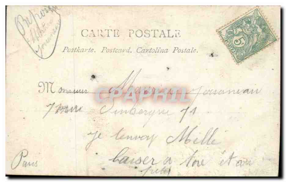 CPA Fantaisie Femme — Verso