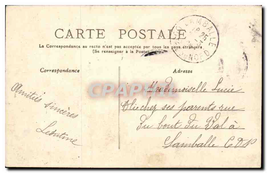 CPA Fantaisie Enfant — Verso