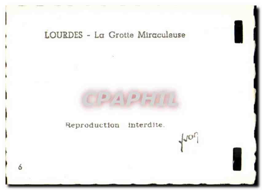 Lourdes CPM La grotte miraculeuse — Verso