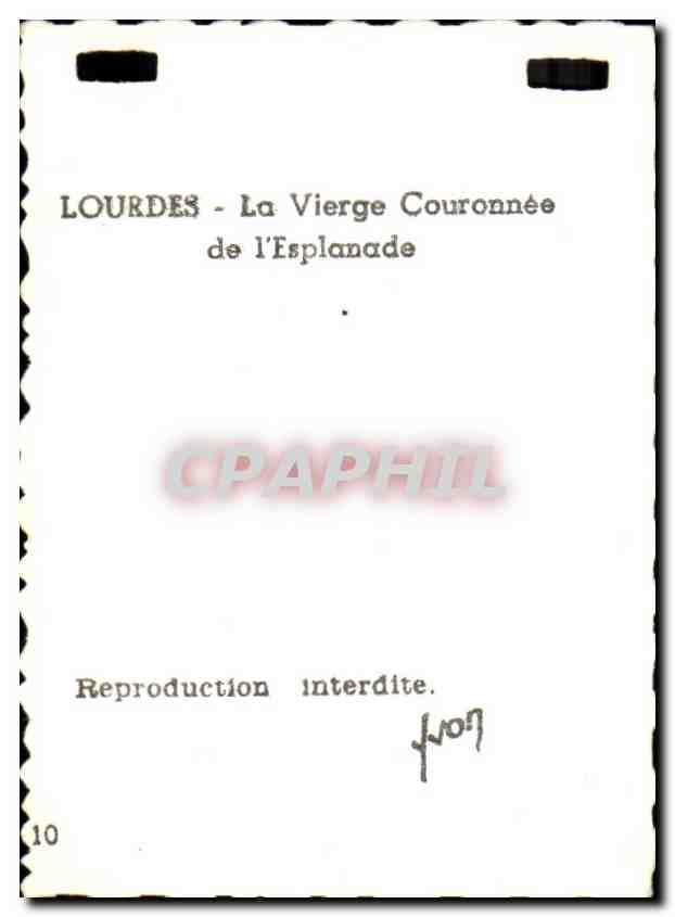 Lourdes CPM La vierge couronnee de l'esplanade — Verso