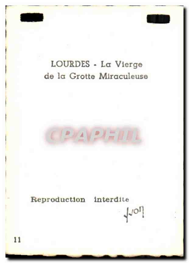 Lourdes CPM La vierge de la grotte miraculeuse — Verso