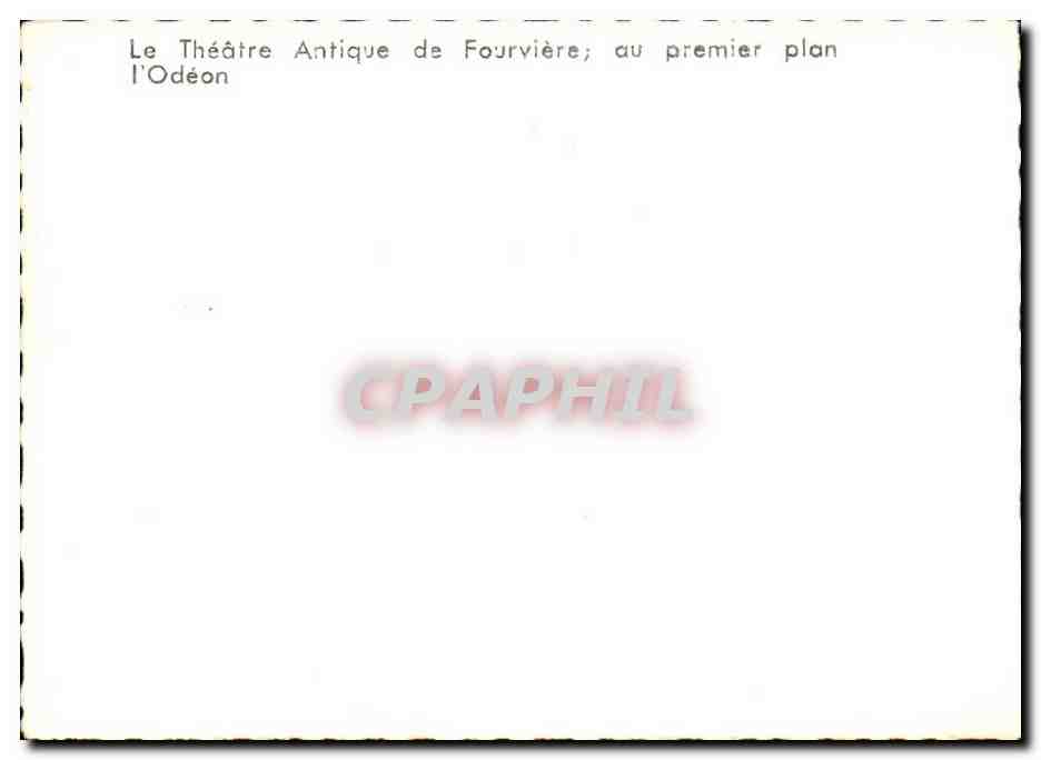 CPM Lyon Le theatre antique de Fourviere Au premier plan l'Odeon — Rückseite