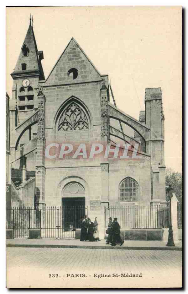 Paris CPA Eglise Saint Medard