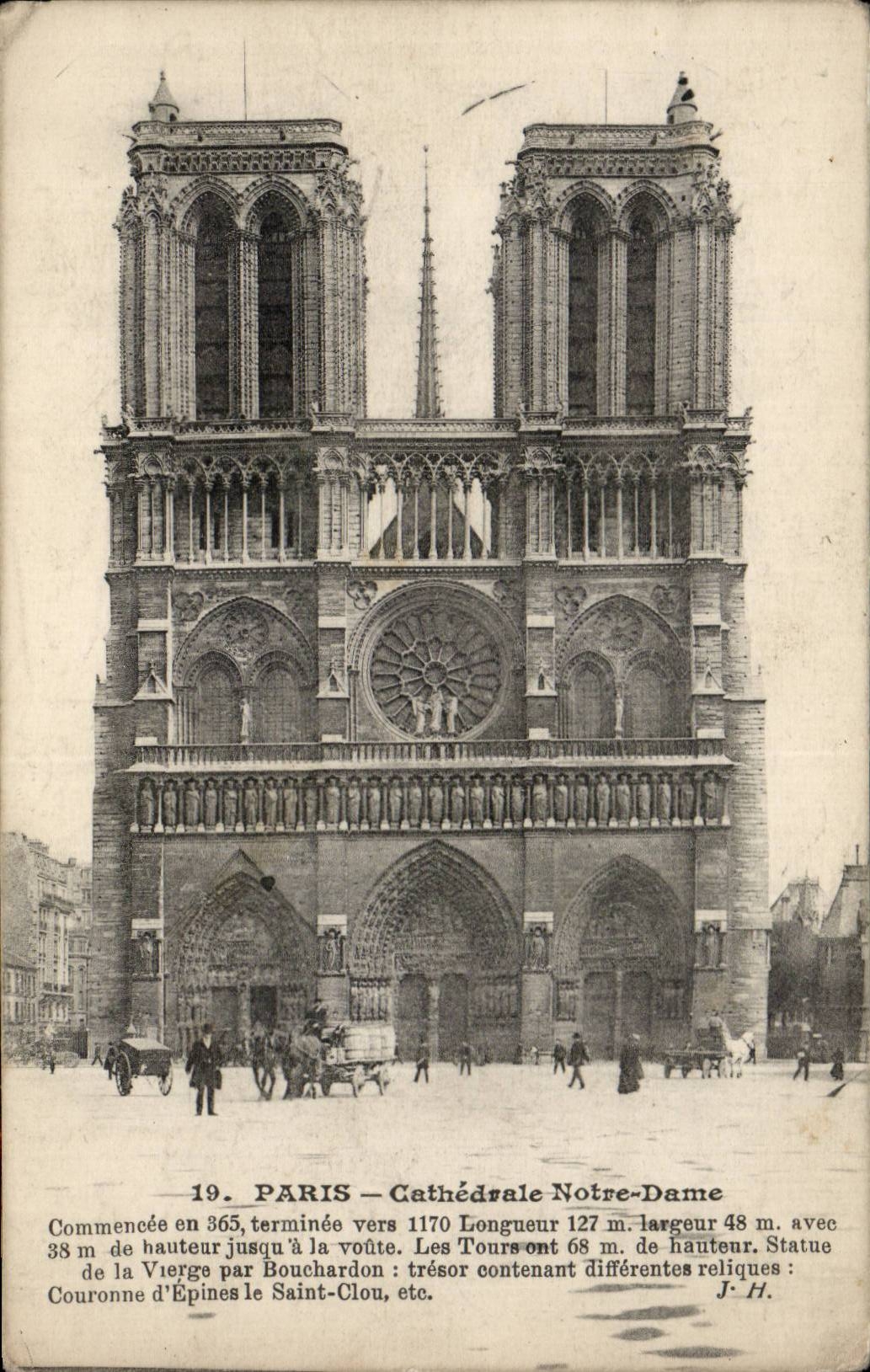 Paris CPA CAthedrale Notre DAme