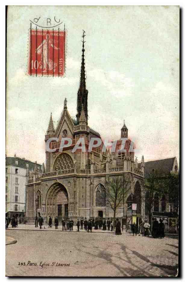 Paris CPA Eglise Saint Laurent