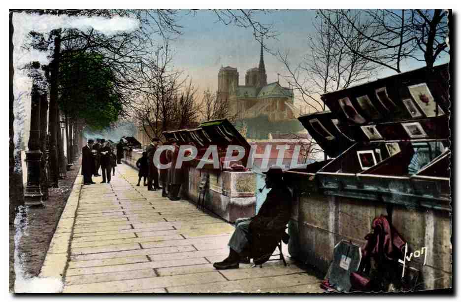Paris CPA Bouquiniste du quai de la Tournelle