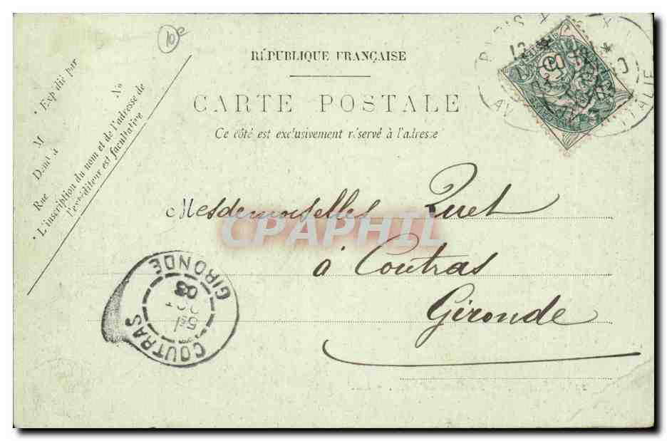 Paris CPA Gare du Nord — Rückseite
