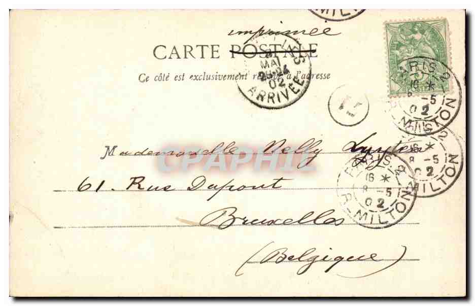 CPA Paris Place de la republique — Rückseite