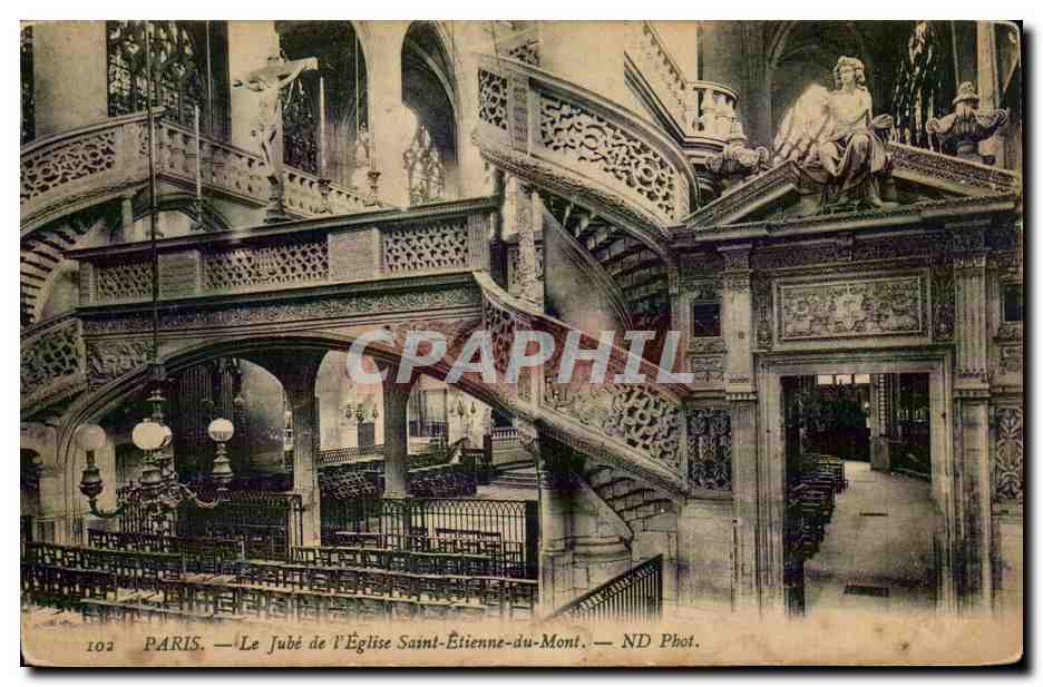 CPA Paris Le jube de l'eglise sAint etienne du Mont