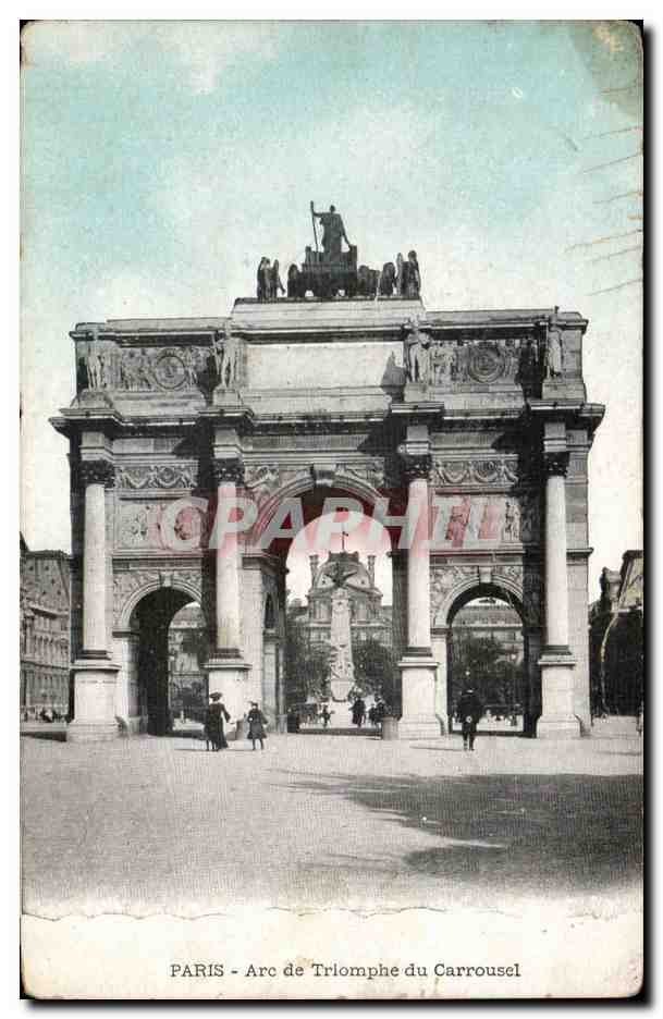 CPA Paris Arc de triomphe du CArrousel