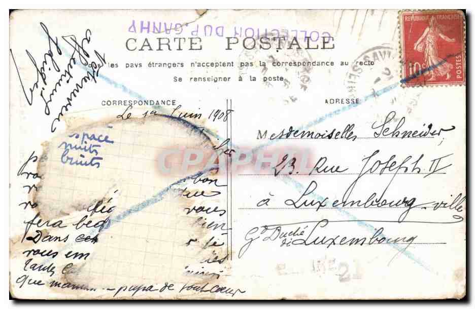 CPA Paris Arc de triomphe du CArrousel — Rückseite