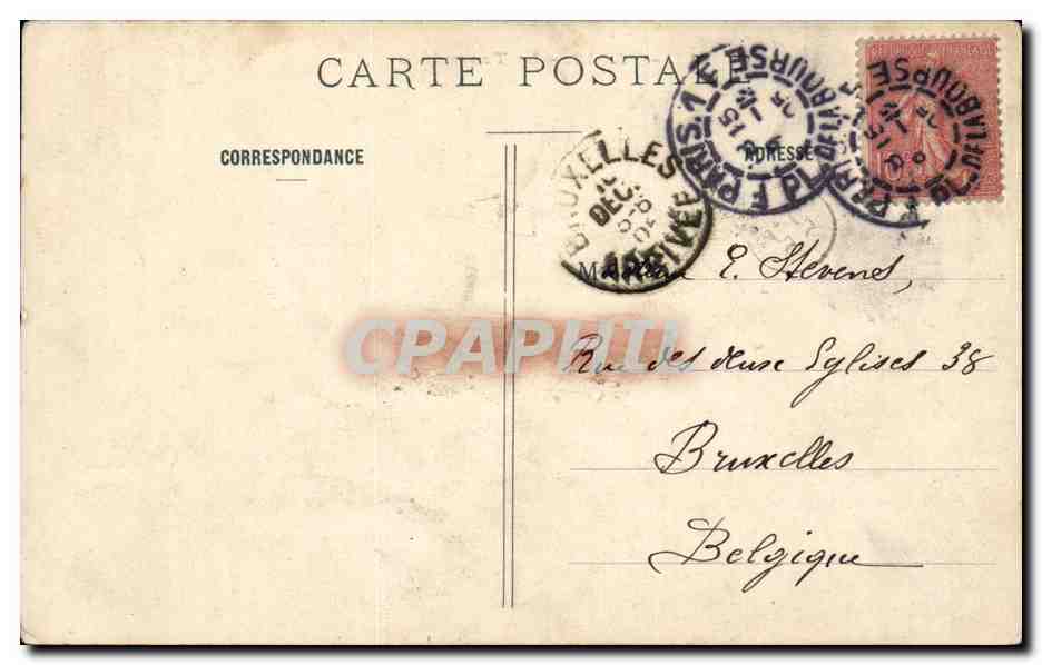 CPA Paris Le Trocadero — Rückseite
