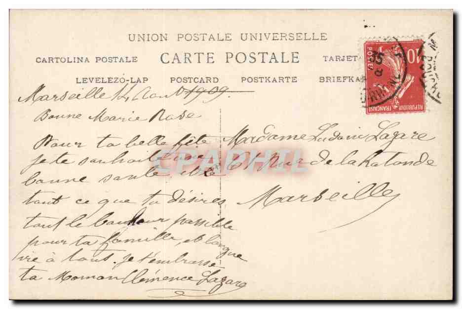 CPA Fantaisie Enfant Vive Ste marie  — Verso