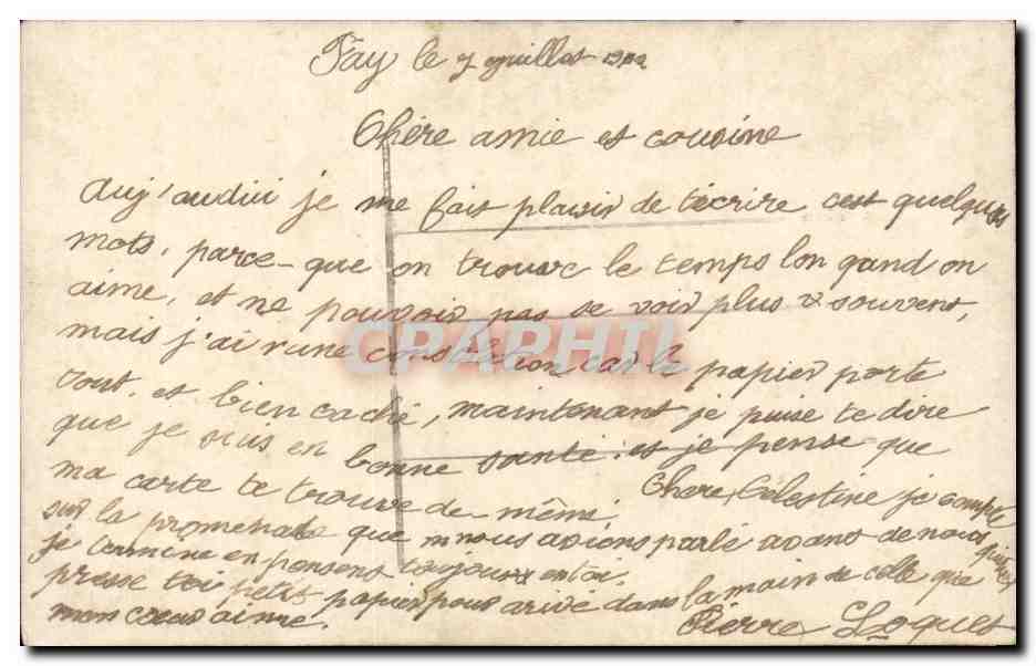 CPA Fantaisie Femme — Verso