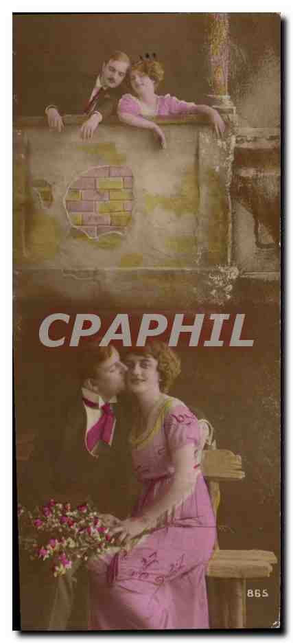 Coppia d'amore — scena di balcone e bacio — serie 865