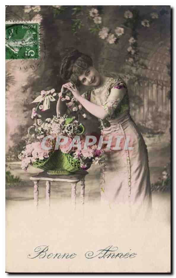 CPA Fantaisie Femme Bonne annee