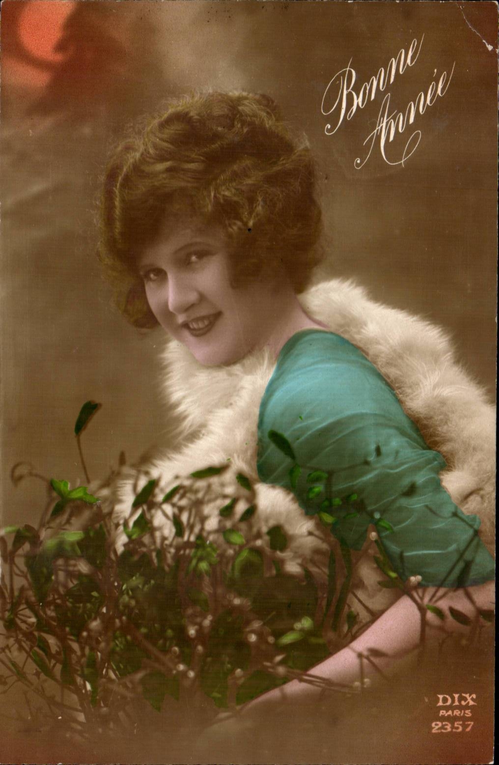 CPA Fantaisie Femme Bonne annee