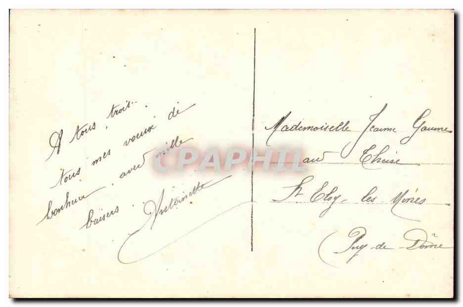 CPA Fantaisie Femme Bonne annee — Rückseite