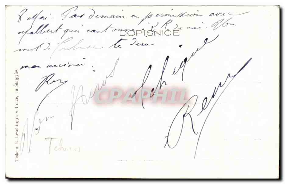 CPA Fantaisie Tchecolovaquie Tchequie Tchequia Christ  — Rückseite