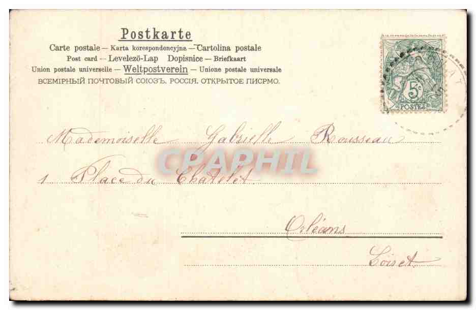 CPA Fantaisie Fleurs Arts decoratifs — Verso