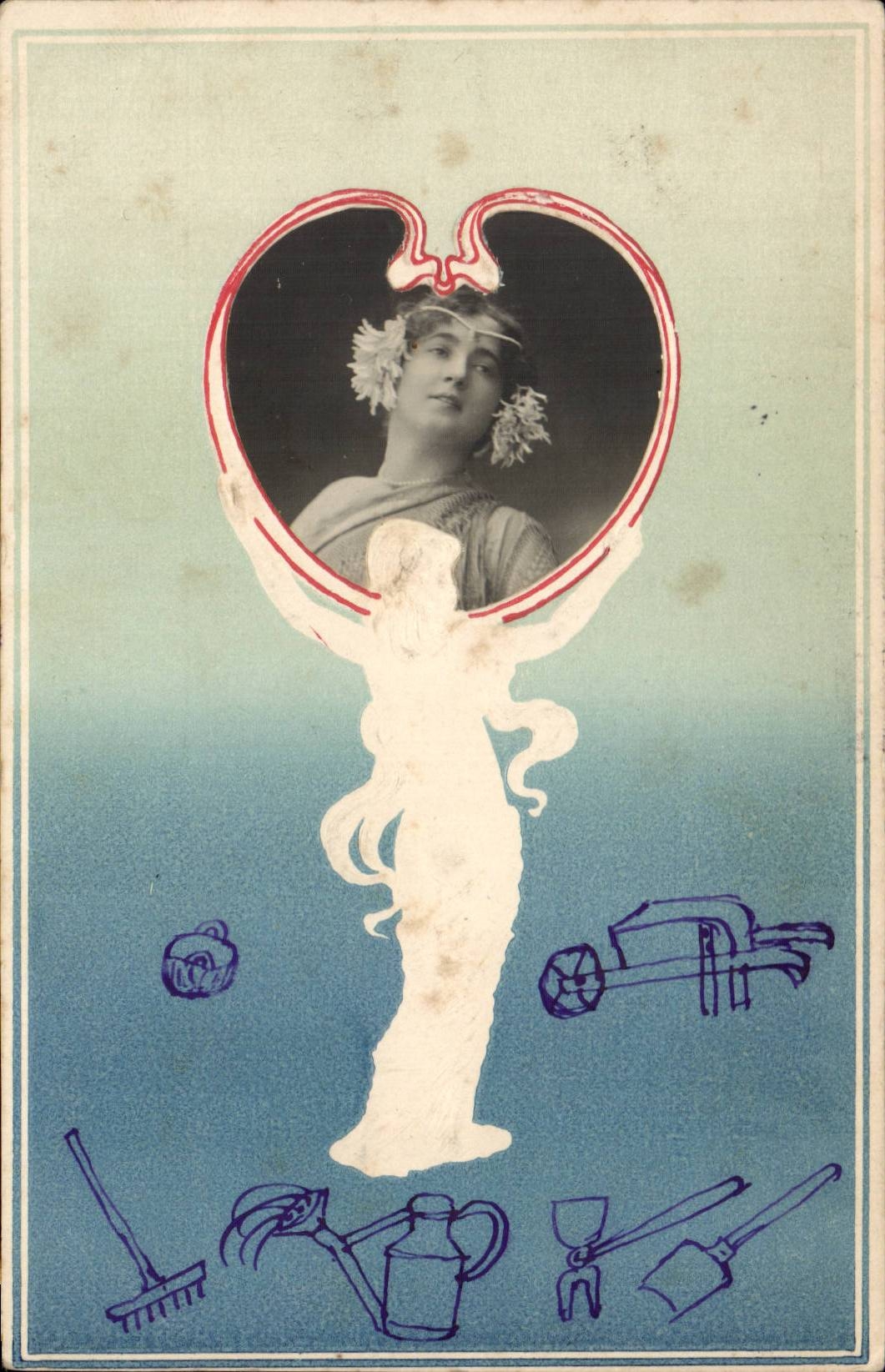 CPA Fantaisie Femme