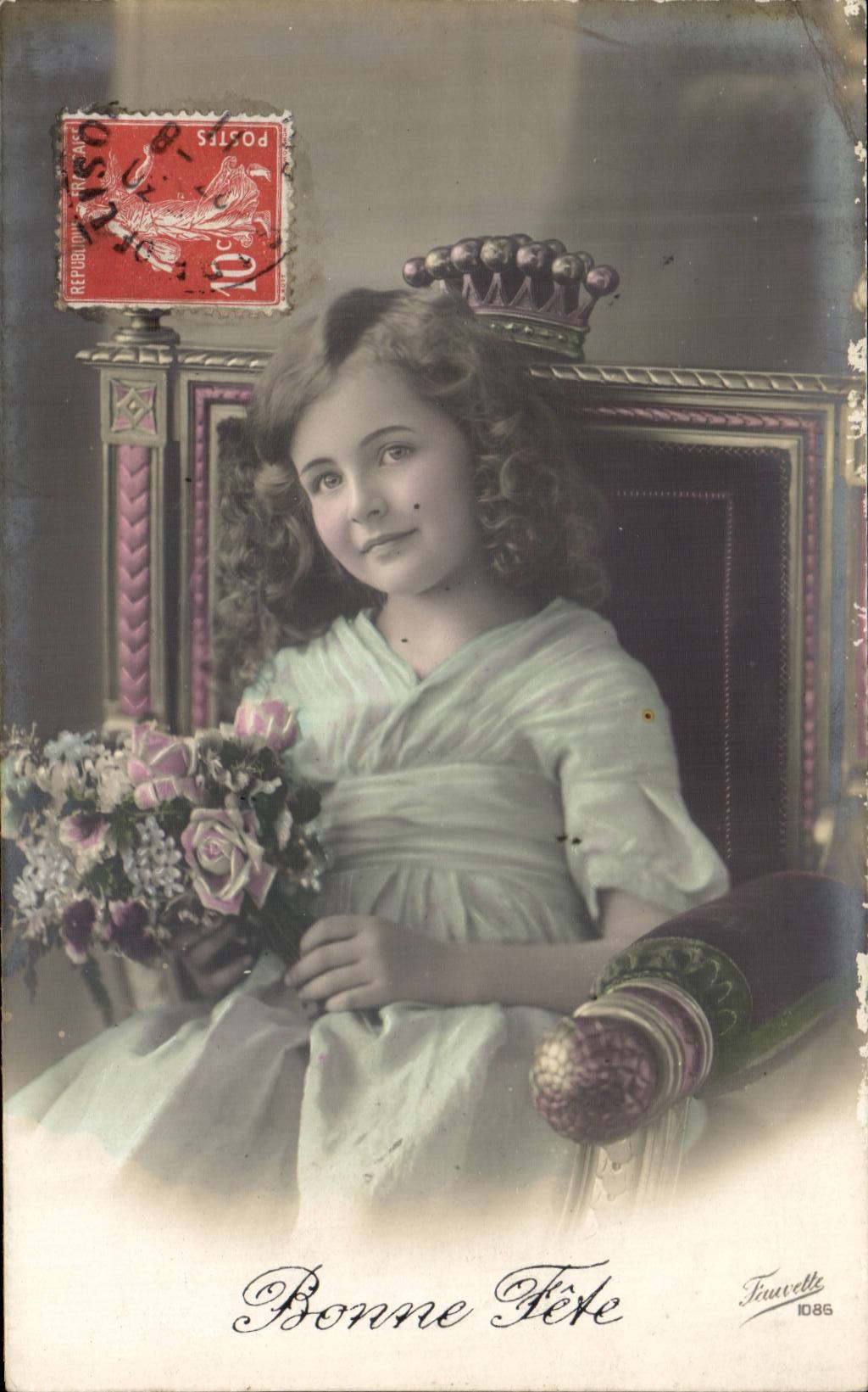 CPA Fantaisie Enfant Bonne fete
