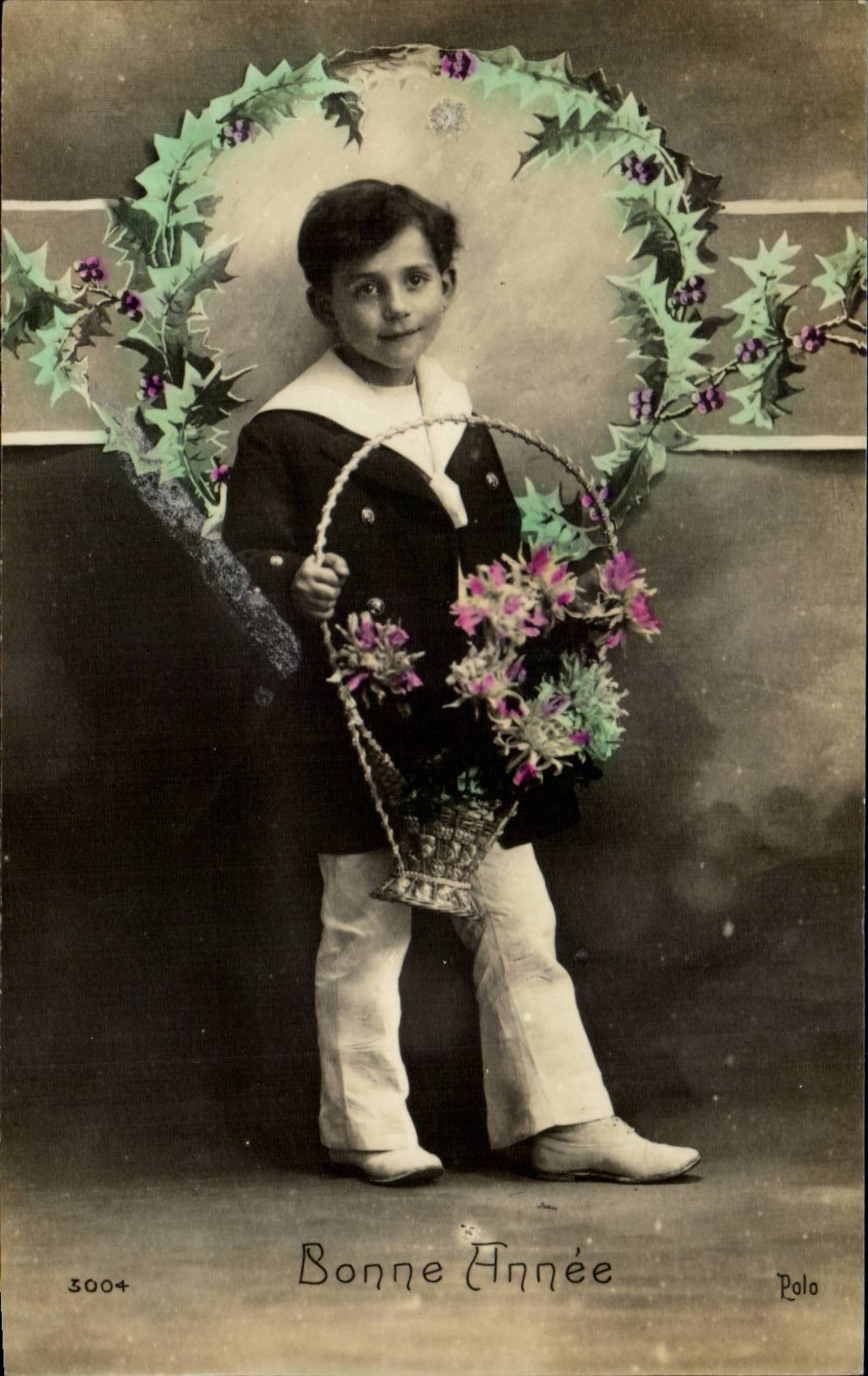 CPA Fantaisie Enfant Bonne annee