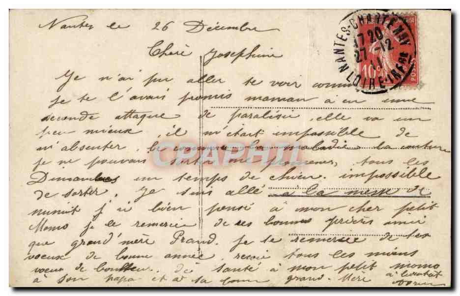 CPA Fantaisie Enfant Bonne annee — Rückseite